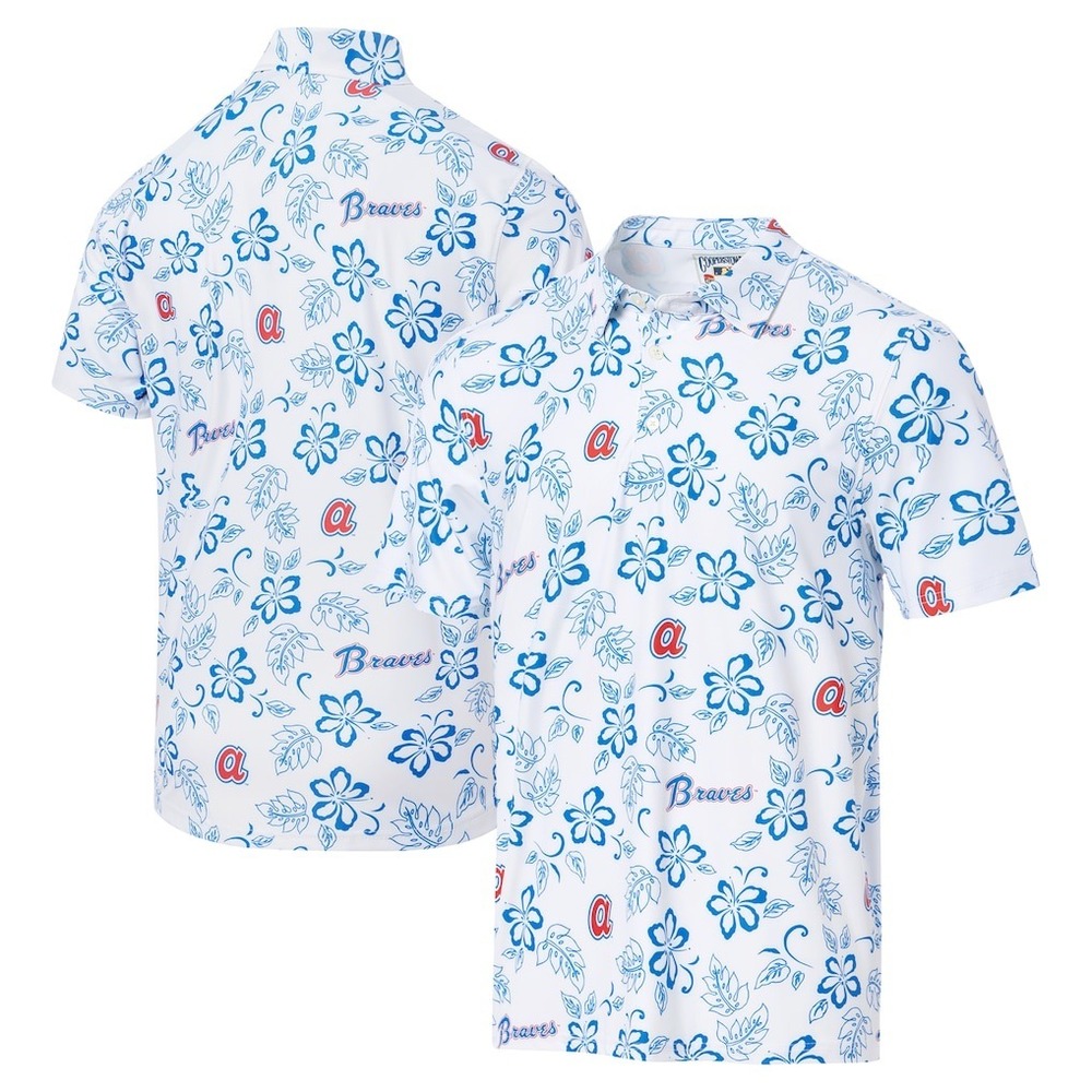 Atlanta Braves Reyn‎ Spooner Cooperstown Collection Performance Polo White small